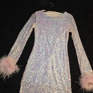 Sparkling Pink Sequin Costume Dress